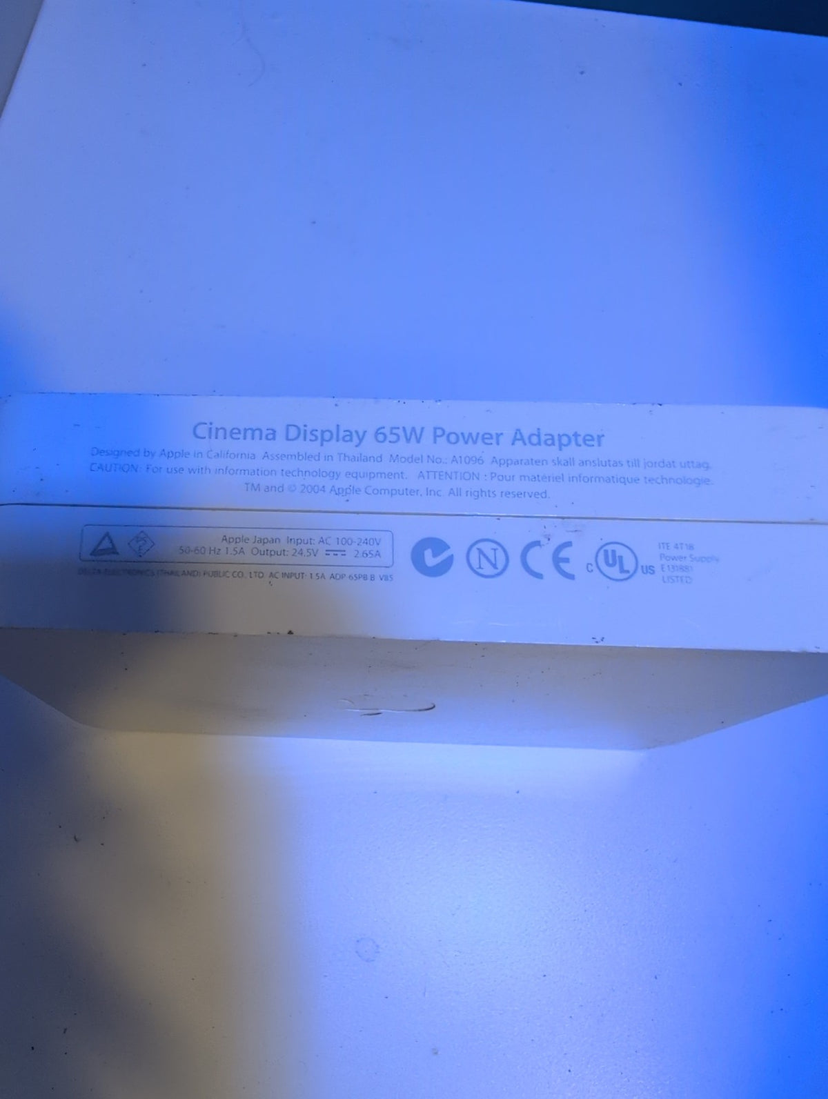 🎸 Apple Cinema Display A1096 65W Power Adapter White