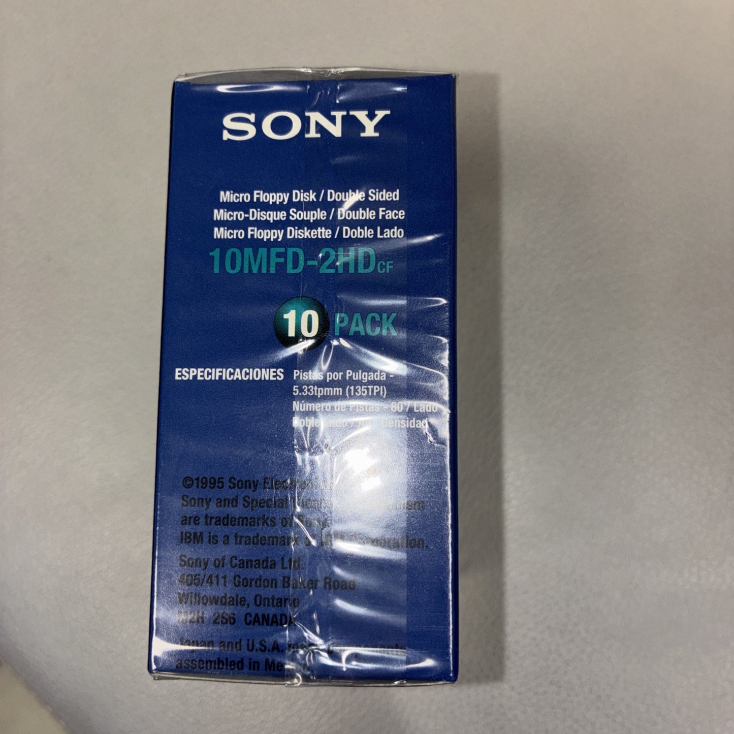 New 🔥 10 Pack Sony 3.5" Floppy Disk MFD-2HD HD IBM Formatted Sealed Vintage