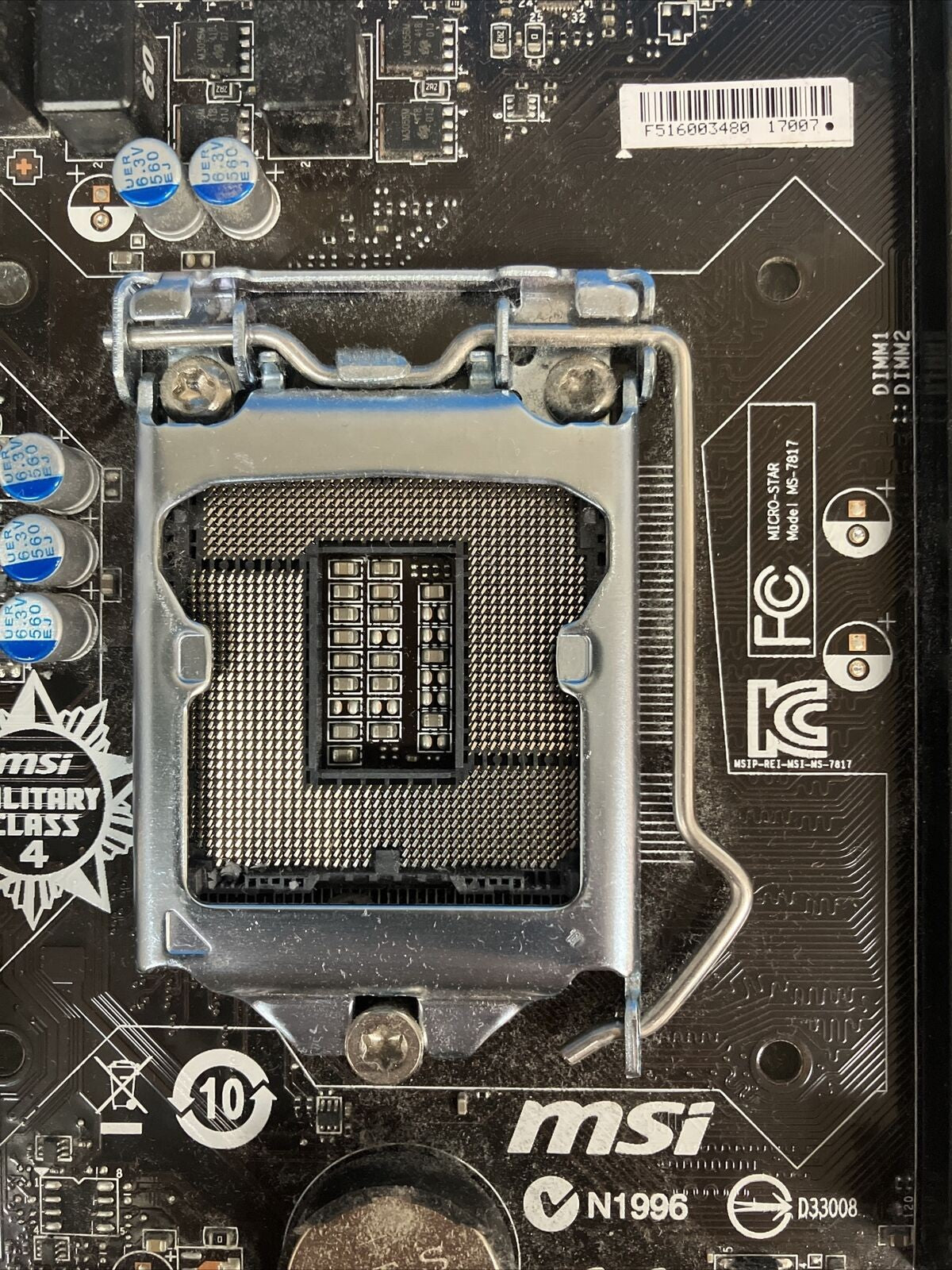 MSI H81M-E34 Mini-ATX LGA 1150 DDR3 HDMI VGA DVI Motherboard With I/O Shield ~