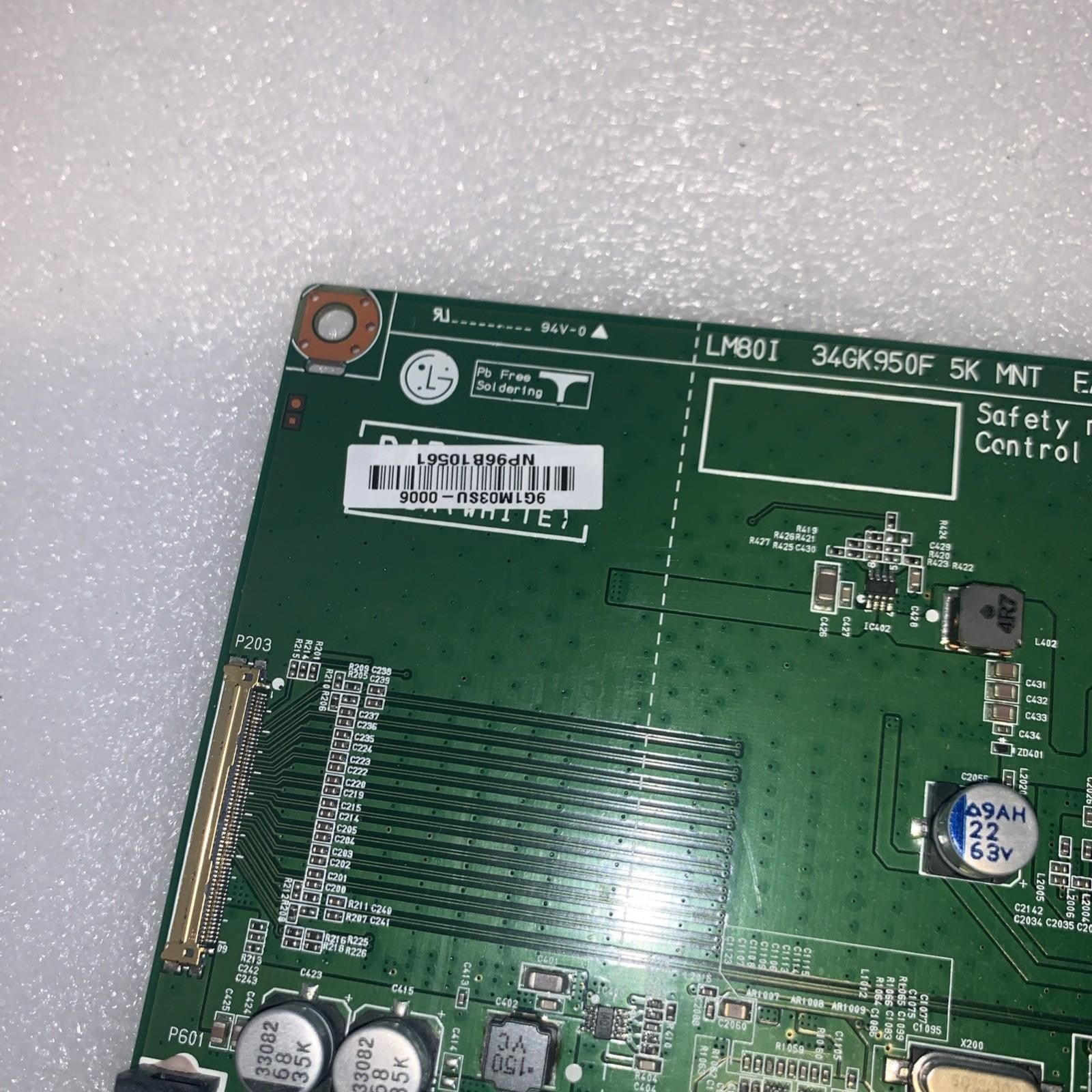 main board for LG 34GK950F-B 34" Ultragear WQHD (3440 x 1440) Nano IPS Freesync2