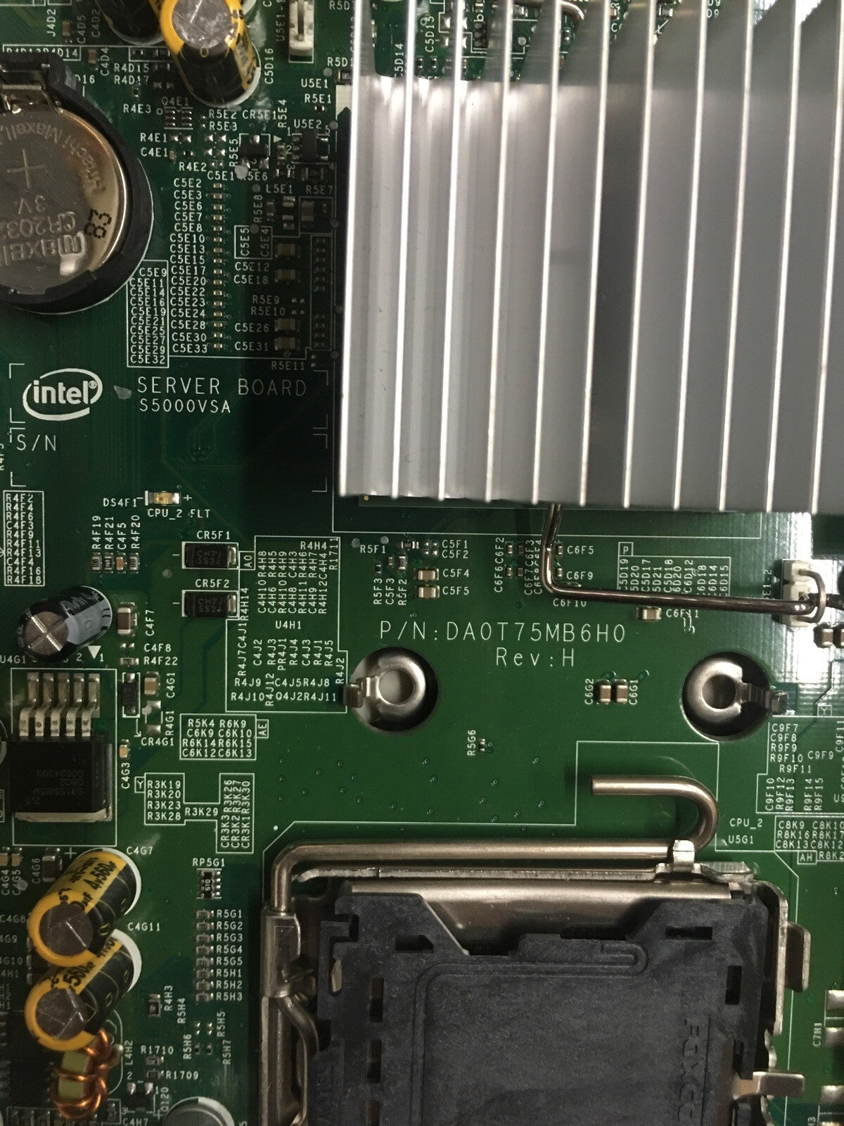 ~ Intel S5000VSA DA0T75MB6H0 PBA E11011-101 System Board with E5310 CPU & I/O