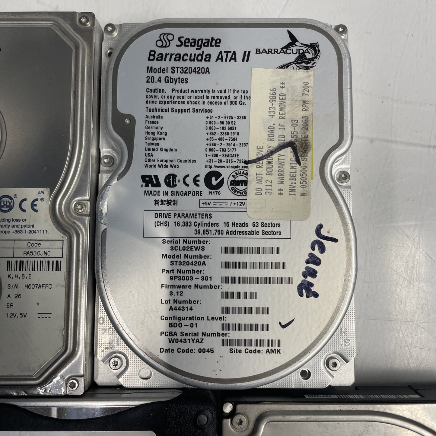 Lot Of 5- Mixed Brand Desktop IDE HDD 20G 3.5” Hard Drive Tested & Working +
