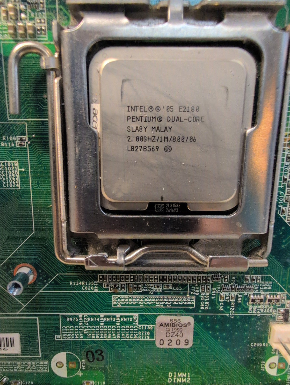 🎸 Acer N1996 Micro-ATX Motherboard LGA775 with Intel Pentium E2180 2.0GHz CPU