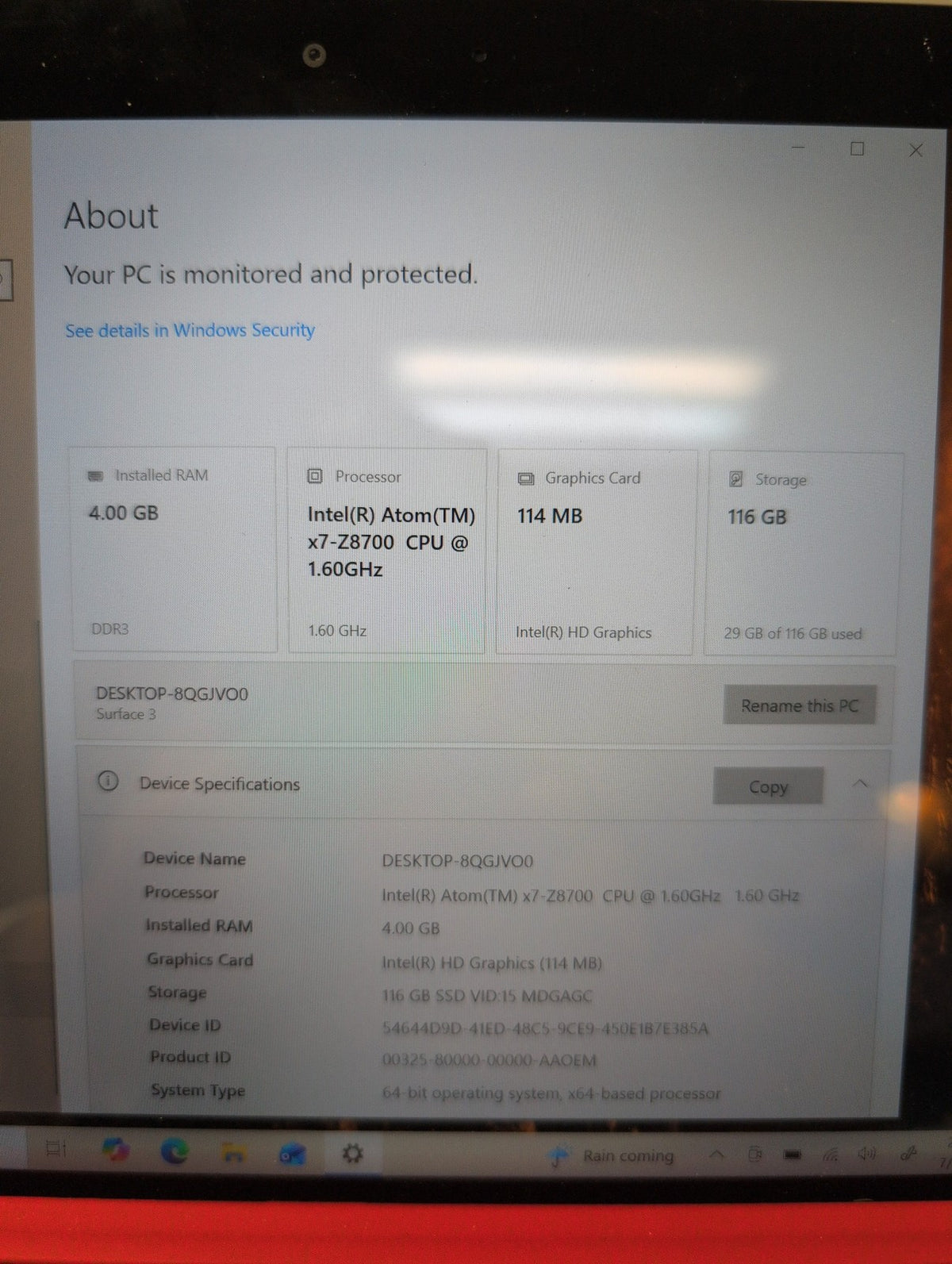 🎸 Microsoft Surface 3 Atom X7 CPU/4GB  - English/Korean Keyboard
