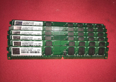 Lot of 6 Transcend 1GB Ddr2 800MHZ low profile Memory