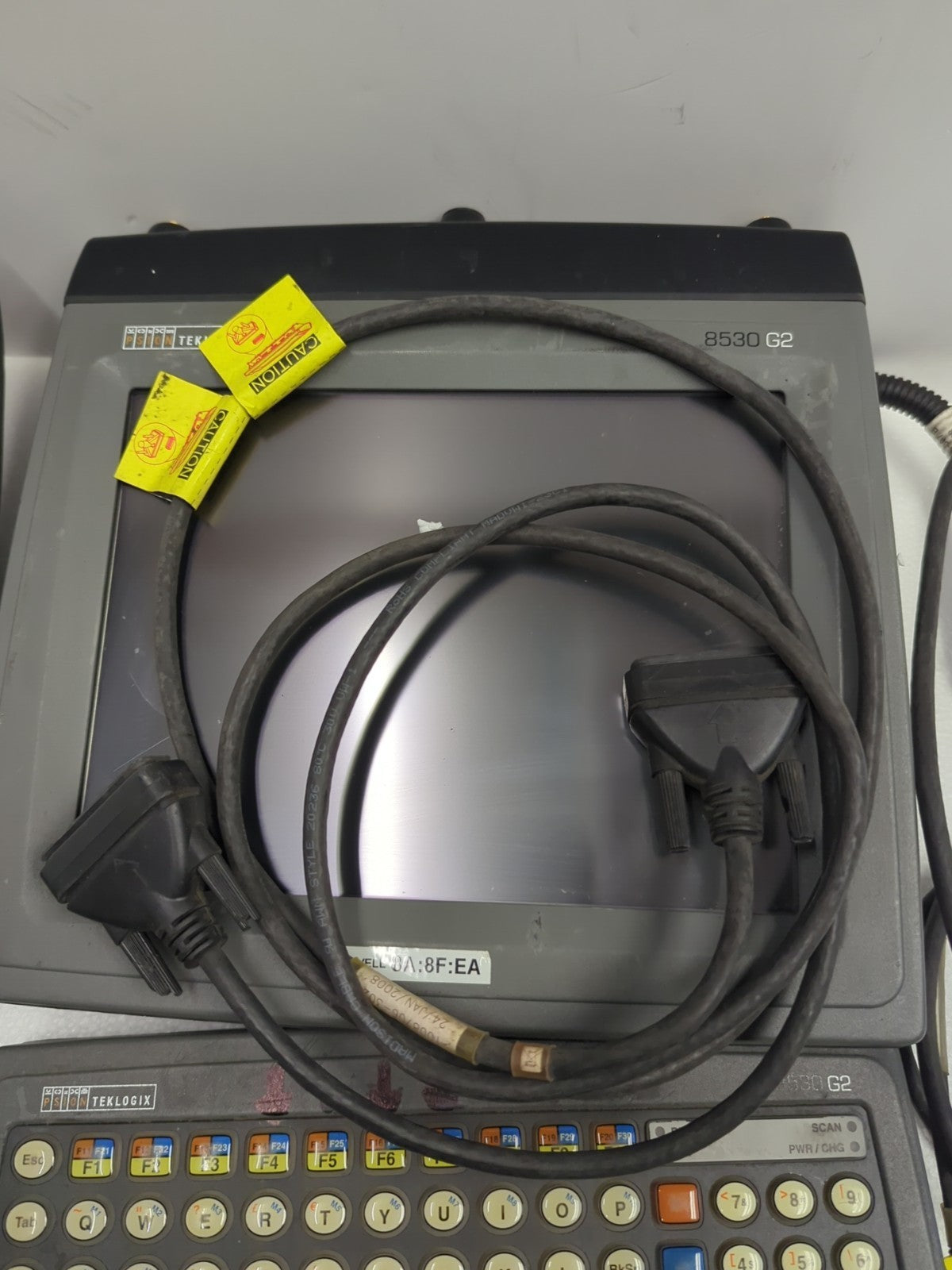 2x Psion Teklogix 8530 G2 Vehicle Mounted Computer w/ Keyboard + Cable (Read) -