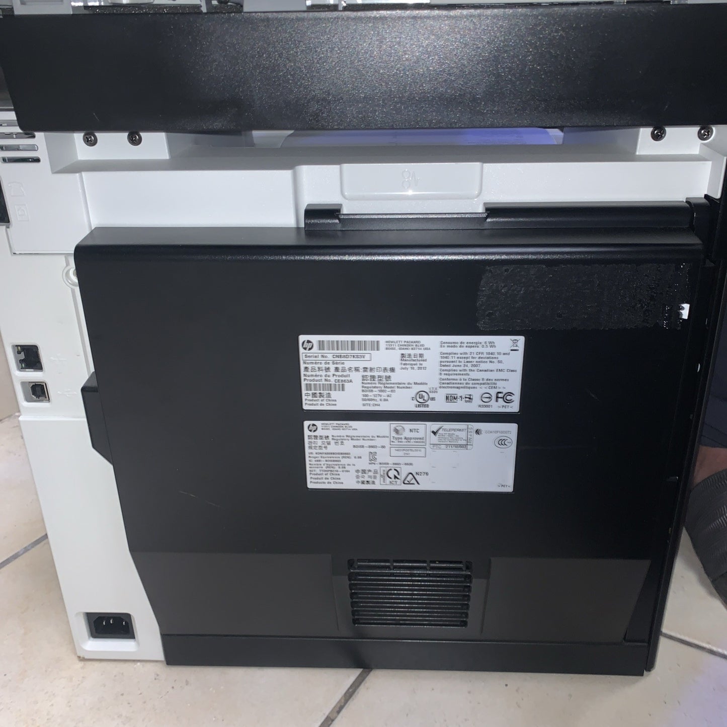 HP Laserjet Pro 400 color MFP M475dn Printer CE863A (68K page count)
