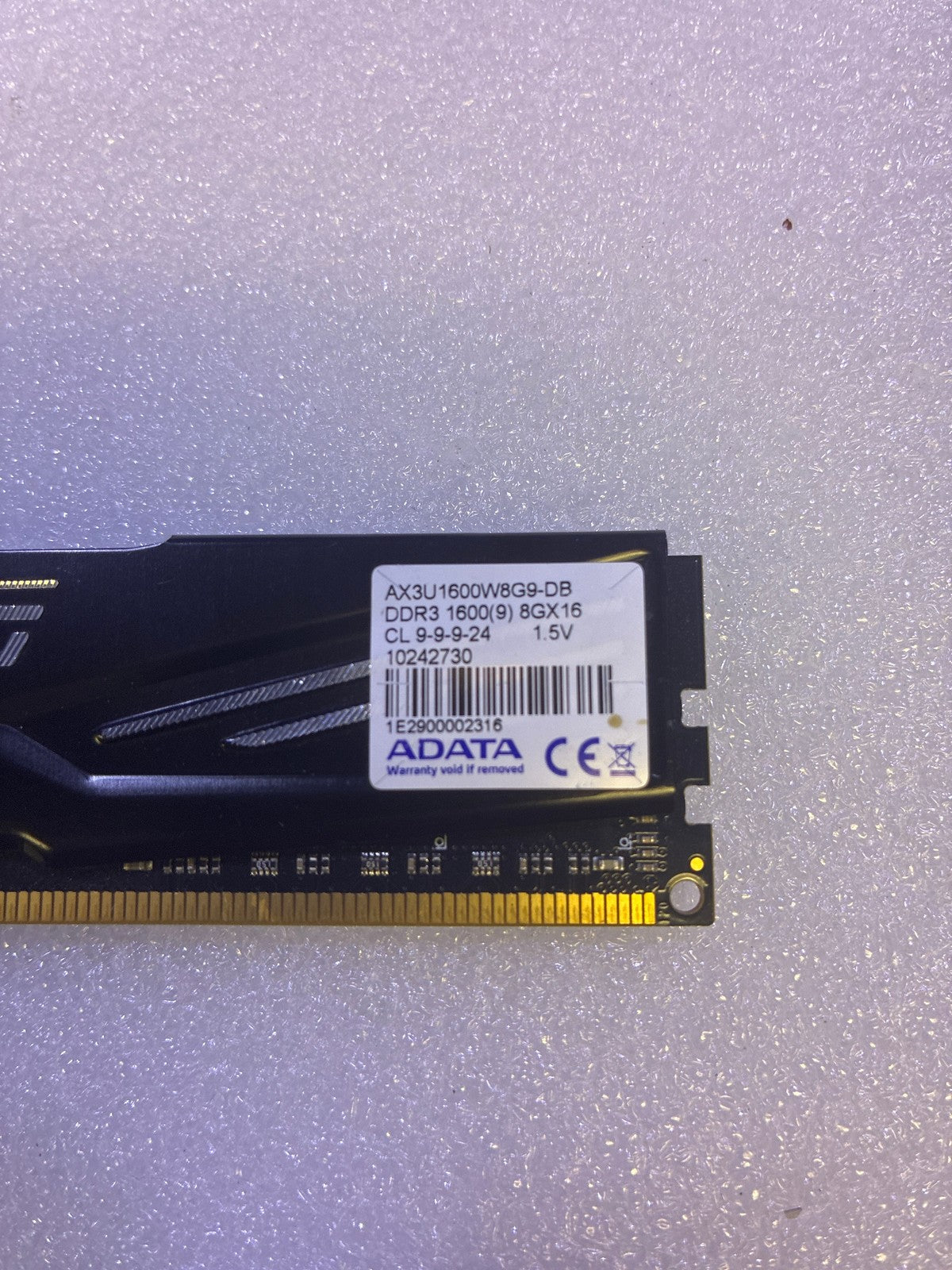 🔥 ADATA XPG 8GB DDR3 1600MHz CL9 Desktop RAM Single Stick AX3U1600W8G9-DB