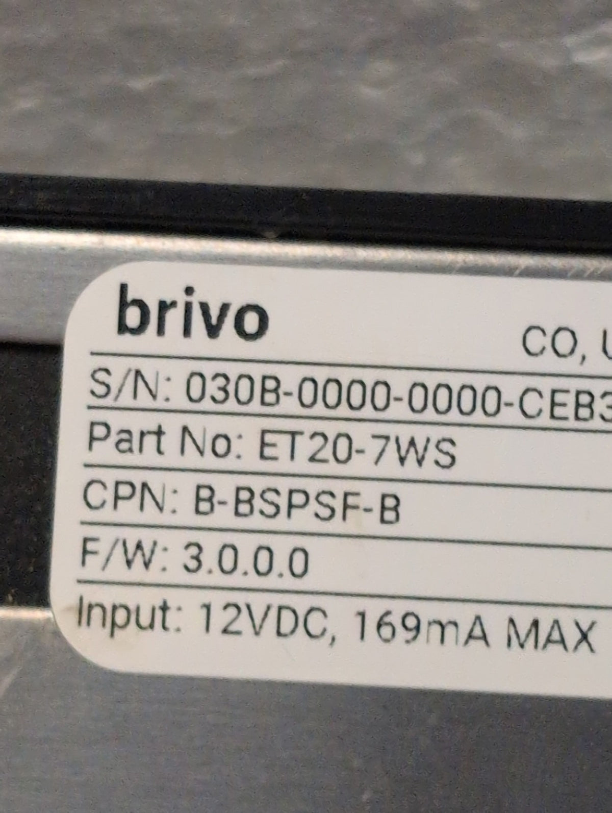 🎸 Brivo ET20-7WS Access Control Card Single Gang Reader Keypad Outdoor