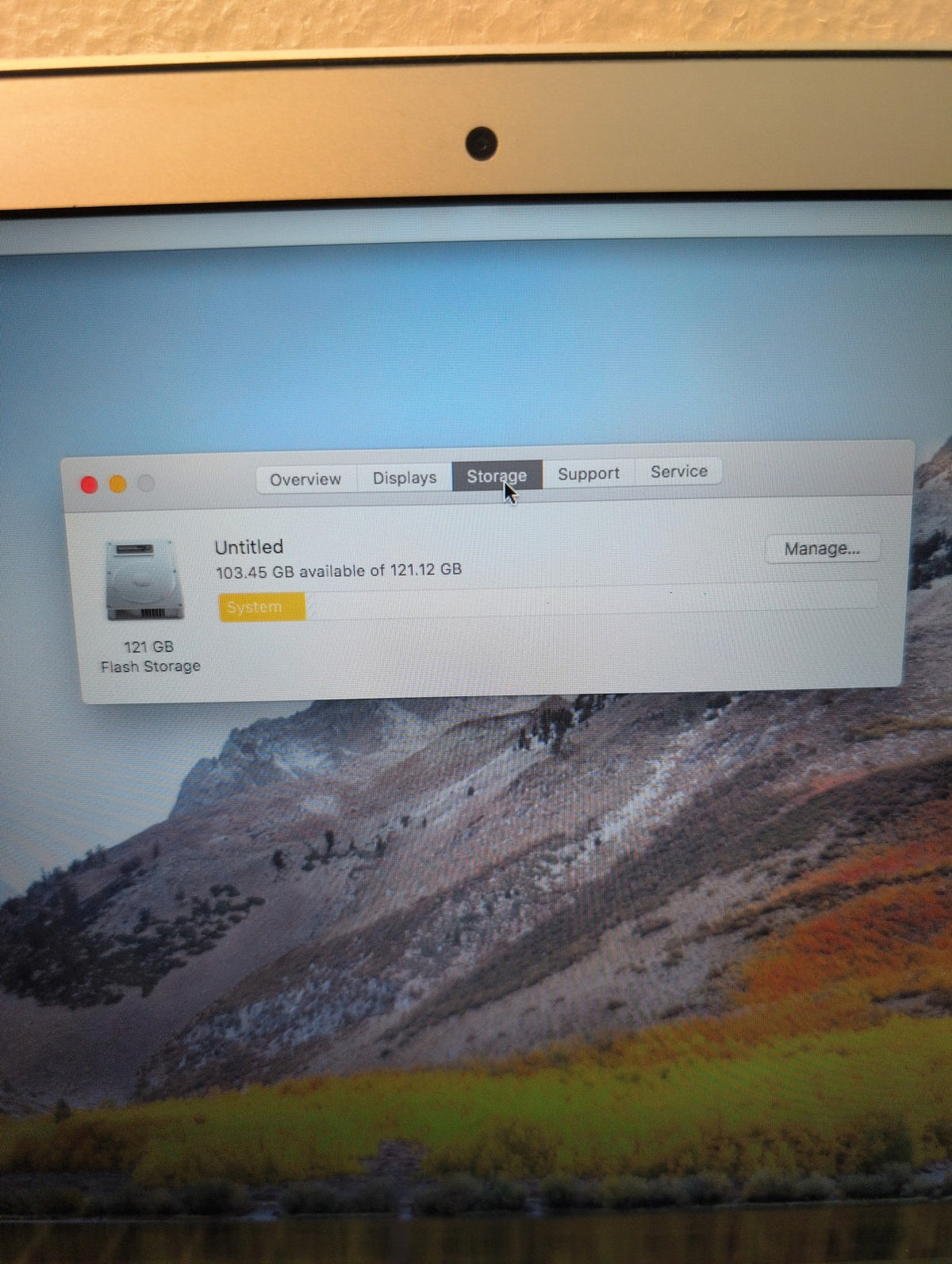 NICE Apple MacBook Air A1466 13" 2017 1.8GHz i5/8GB /128GB SSD (NO AC ADAPTER) -