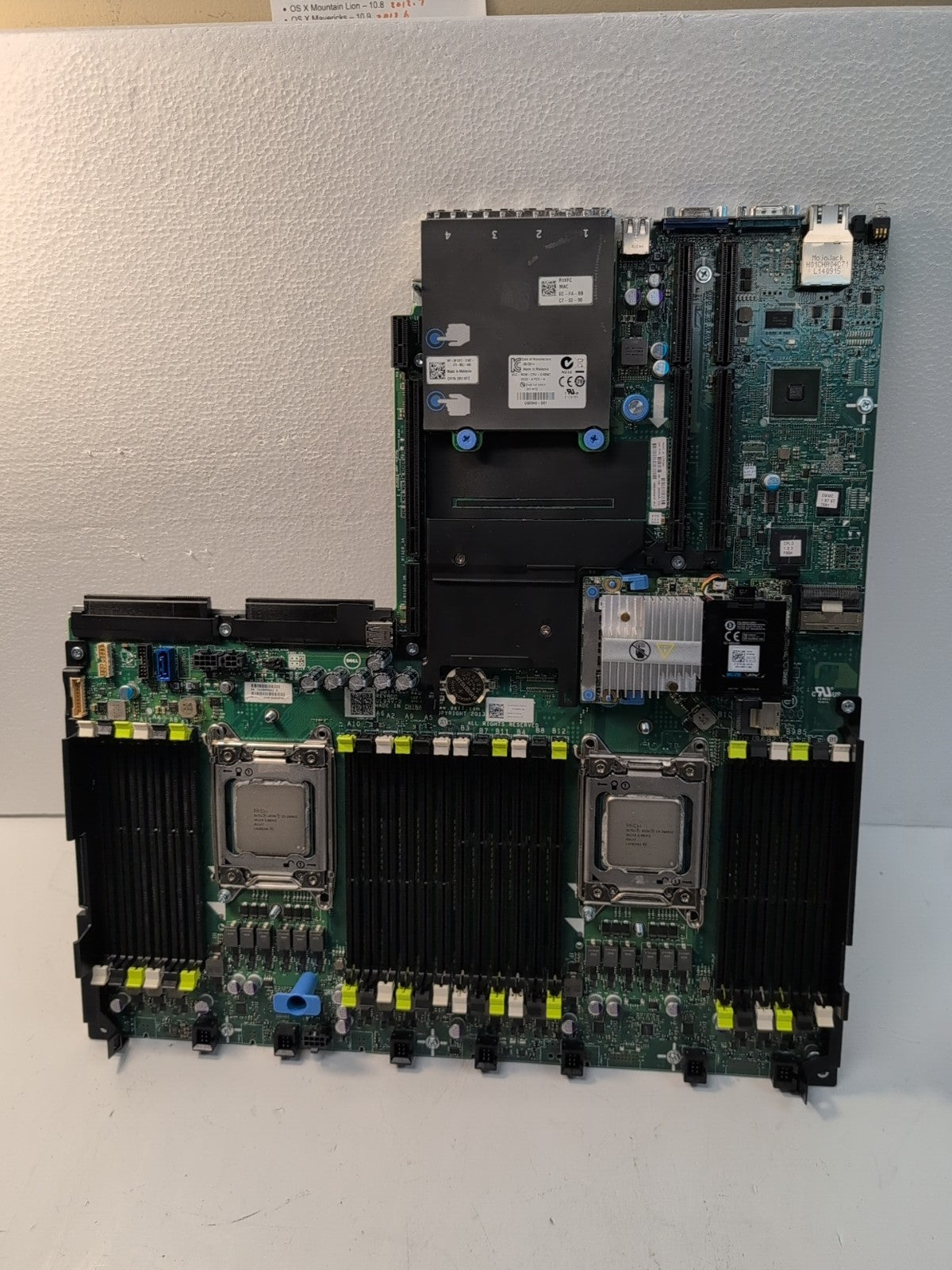 DELL 4T3JF XWDCF 46R5M PowerEdge R620 Server Motherboard With 2x E5-2680 V2 CPU-