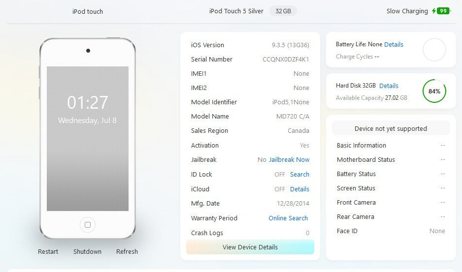Nice🔥 Apple iPod Touch 5th Gen A1421 32GB MD720C/A