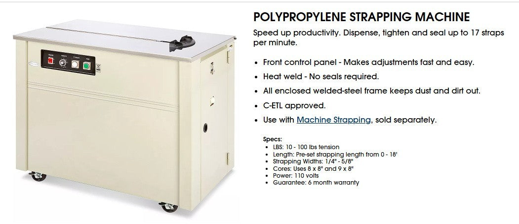 🔥Uline Polypropylene Strapping Packing Machine