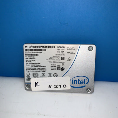 INTEL SSD DC P4501 500GB 2.5" 7mm NVMe PCIe 3.1X4 SSD SSDPE7KX500G7