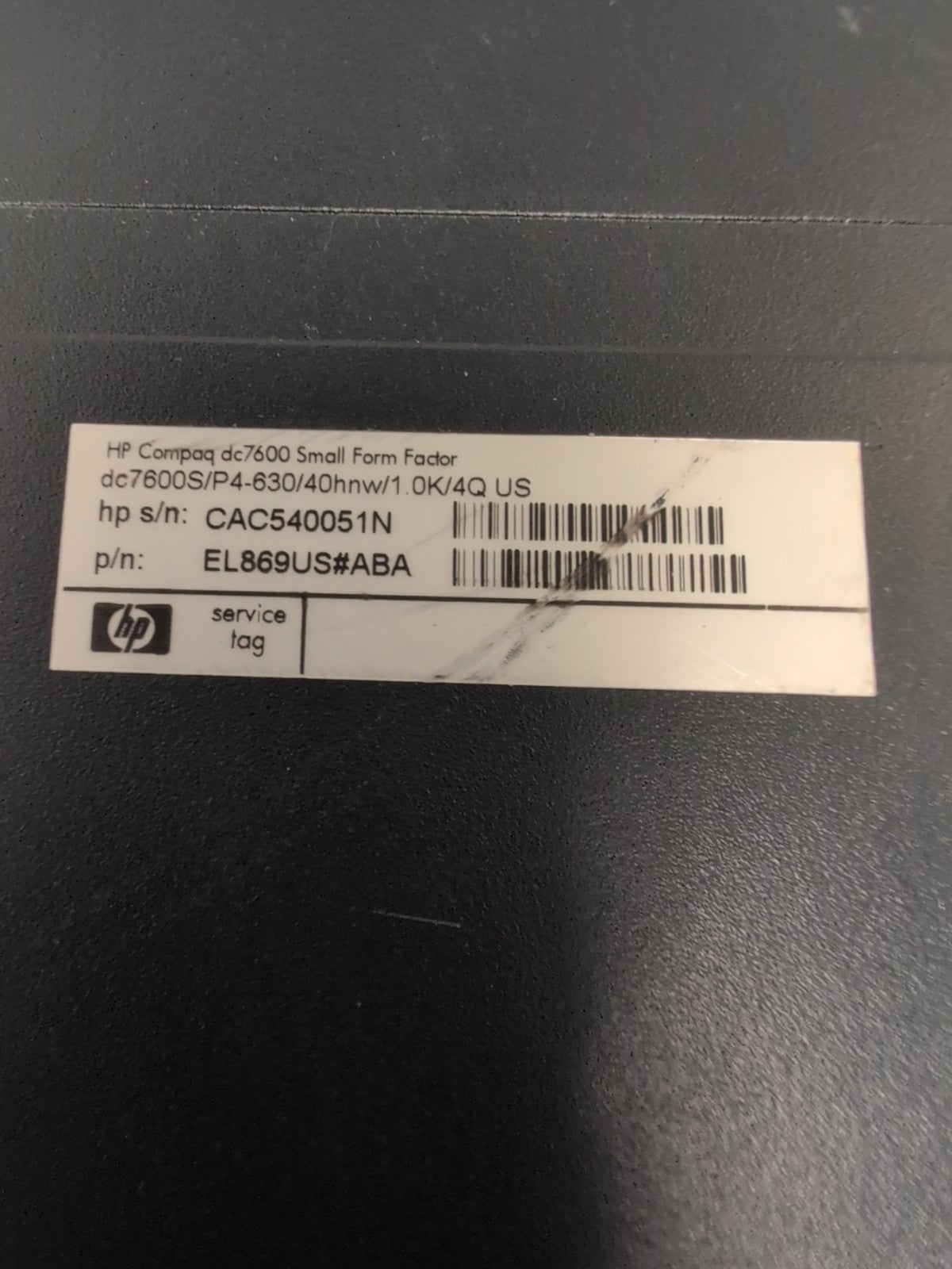 🔥 HP Compaq dc7600 SFF PC  Pentium 4 3.0GHz/3GB/40GB HDD/ WinXP TESTED -