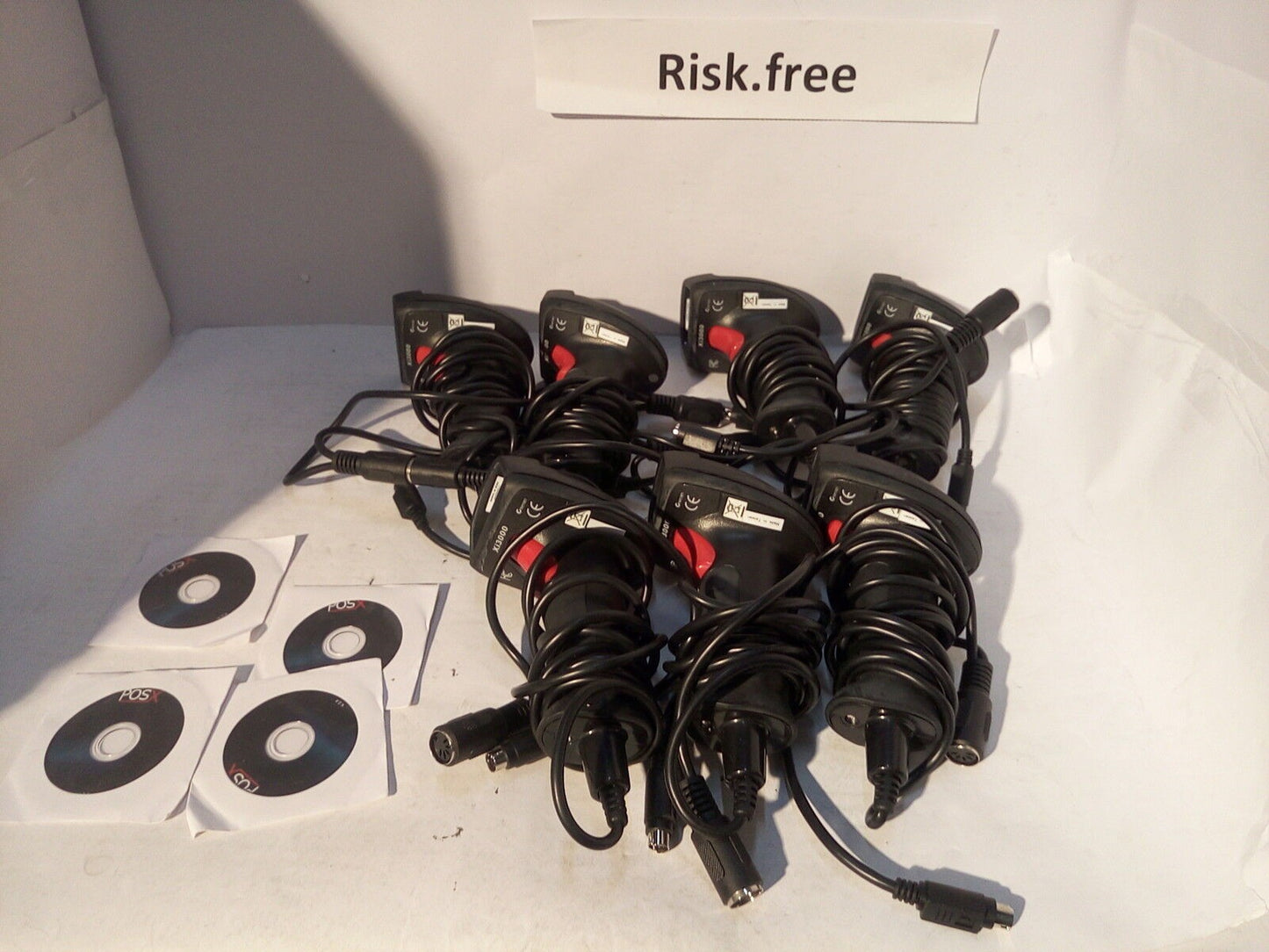 - LOT OF 7X POS-X Xi3000 BarCode Scanner PS/2 CABLE  W/DRIVERS