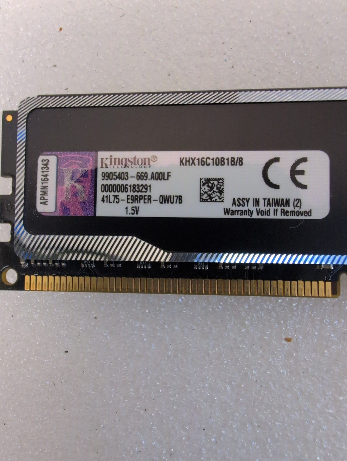🎸 Kingston HyperX KHX16C10B1B/8 8GB DDR3 1600MHz PC3-12800 Desktop RAM Module