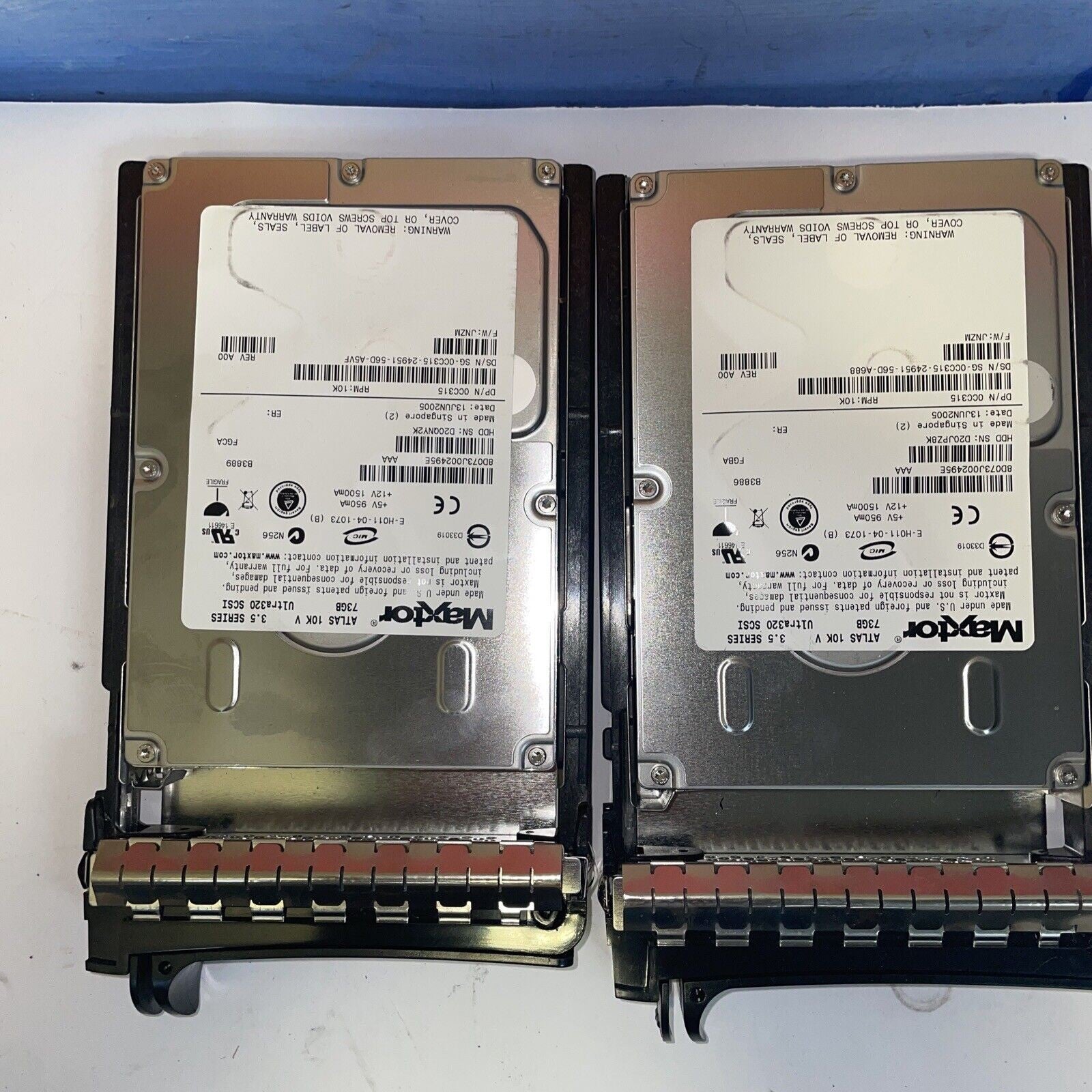 (Lot 12) Dell 73GB SCSI 3.5 HD CC315 0CC315 Caddy Y6939 PowerEdge 1650 1750 1850