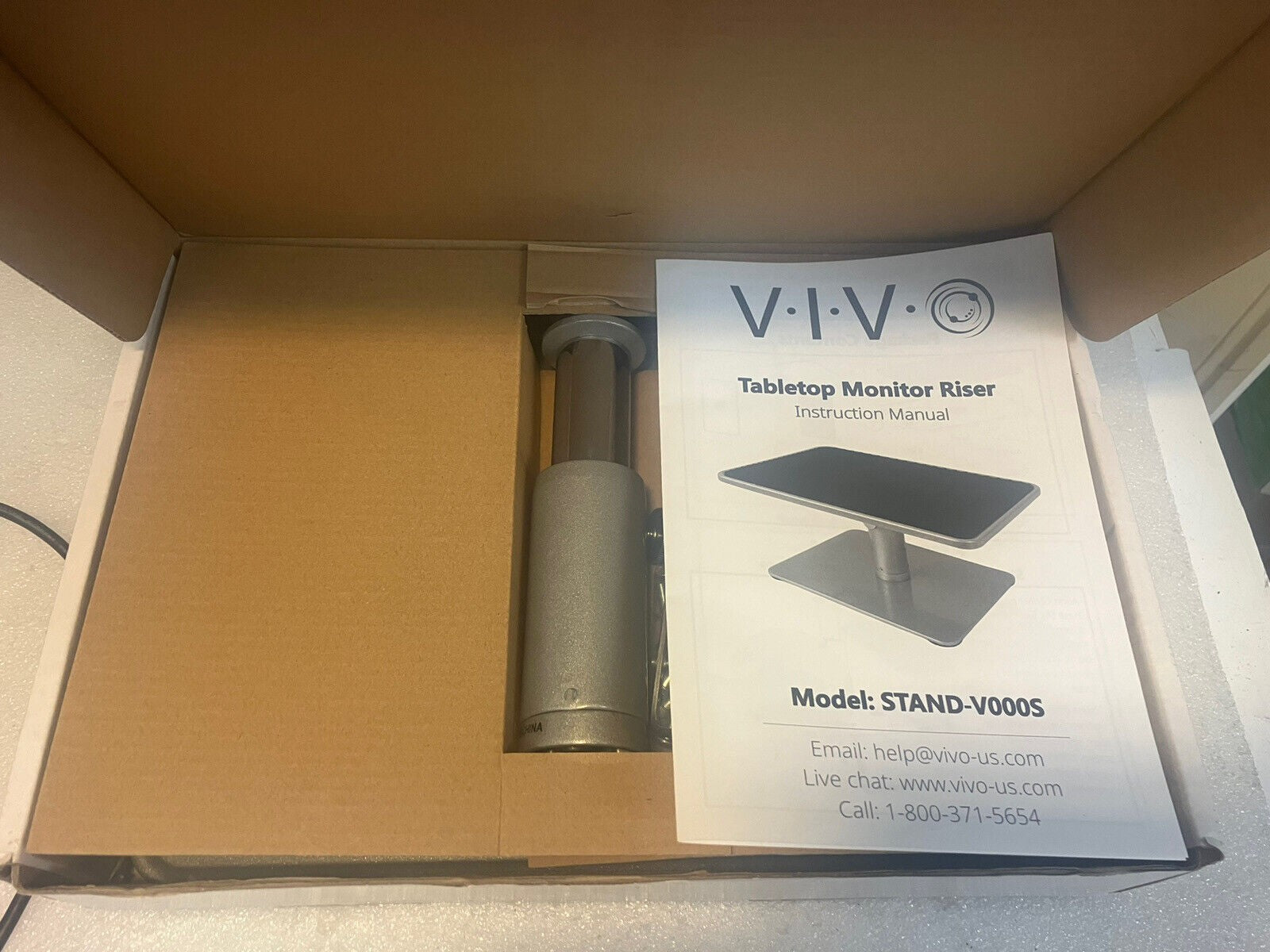 ~ VIVO Stand-V000S Alloy Steel Universal Height Adjustable Laptop/Monitor Riser