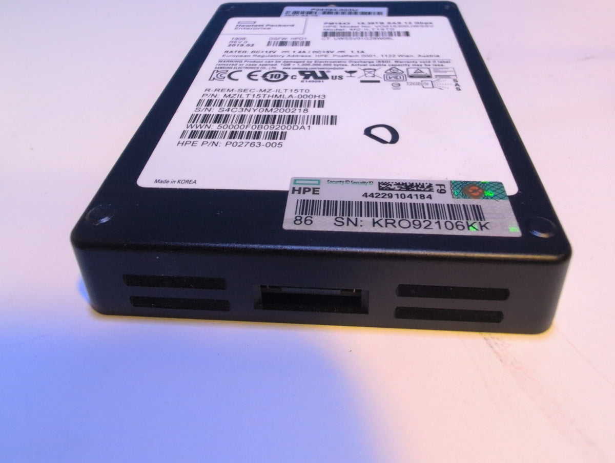 🎸 HPE PM1643 MZ-ILT15T0 15.36TB SAS 2.5in Enterprise SERVER SSD 100% Health