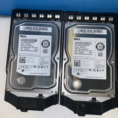 (4x) 250GB Dell 3.5" SATA Hard Drive Tray Caddy T430 R430 R720 R730 R730XD