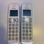 🔥 Panasonic KX-TGDA59C Cordless Phone Handsets Set of 2 White/Silver LCD