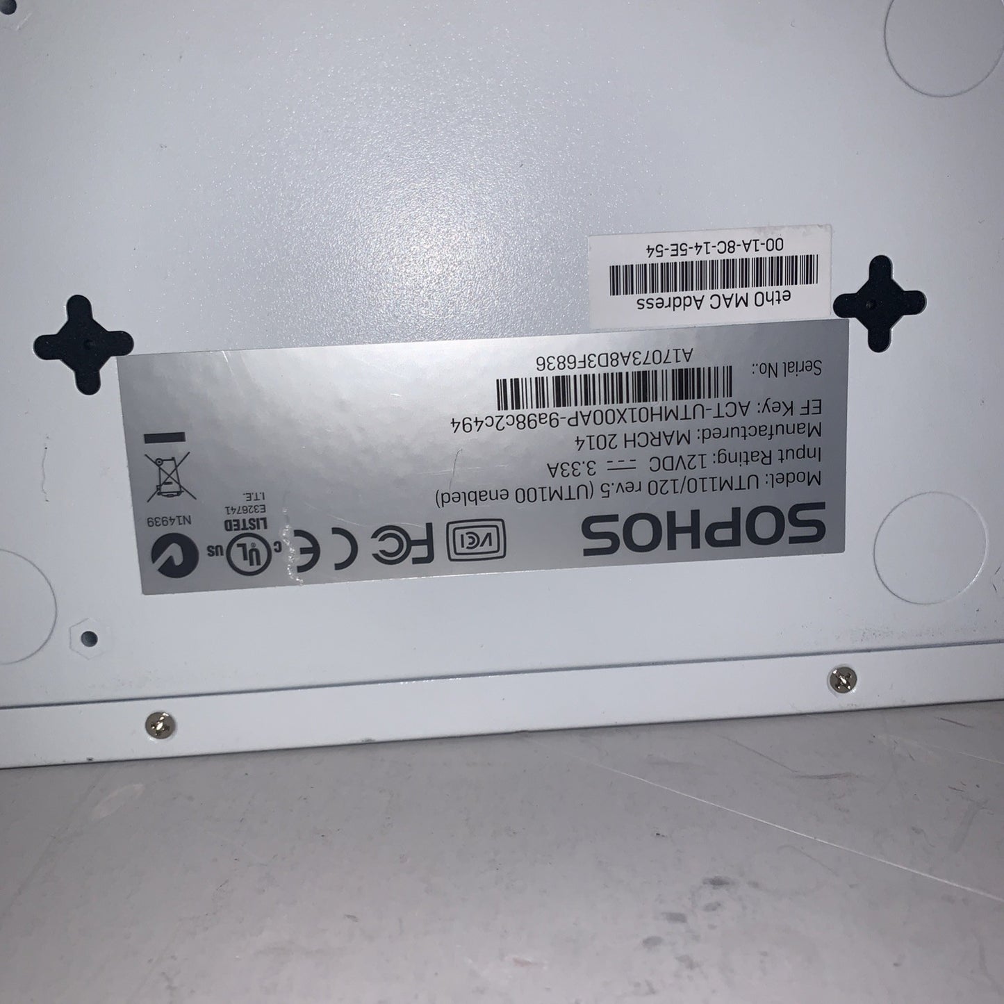 Sophos UTM 110/120 Rev.5 Network Firewall