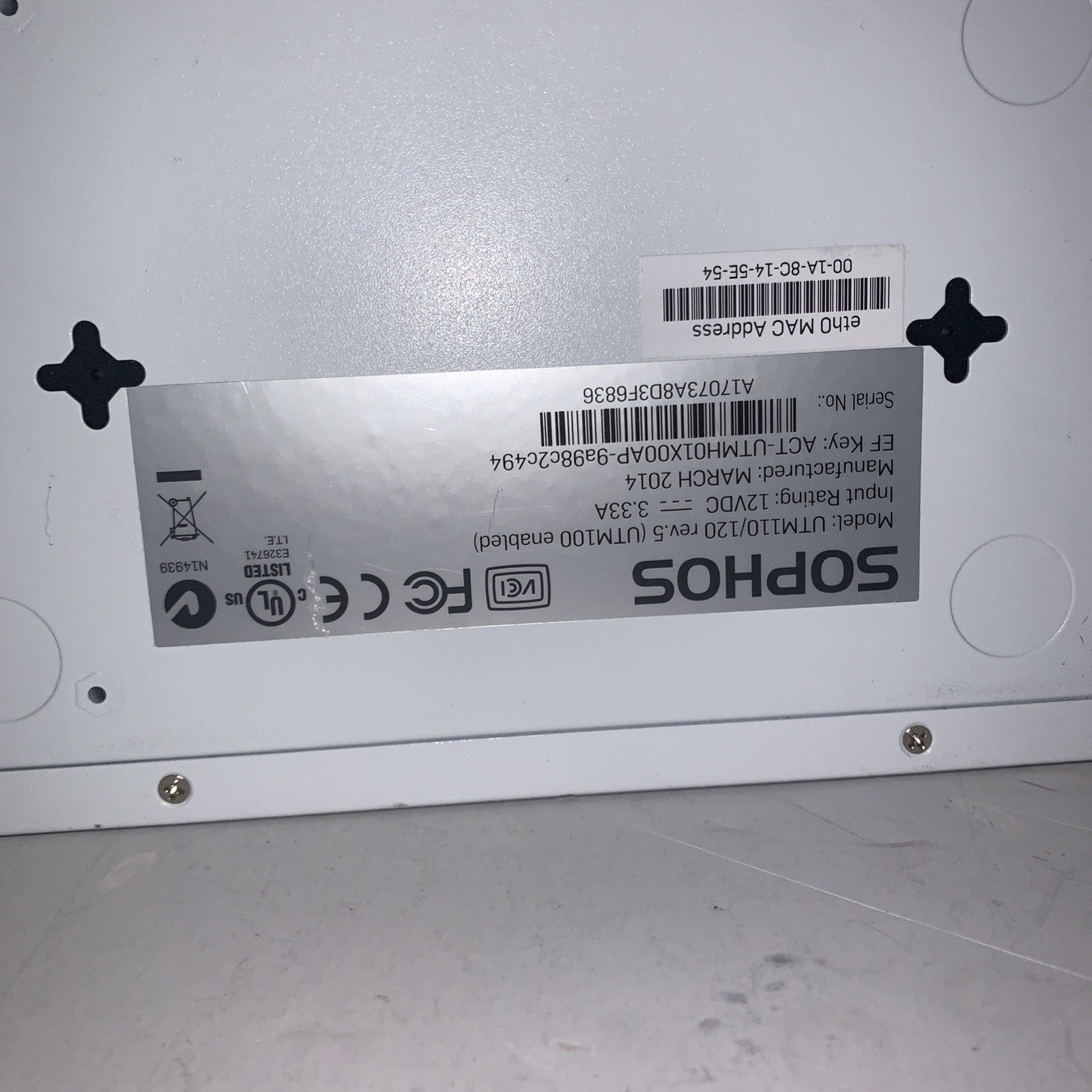 Sophos UTM 110/120 Rev.5 Network Firewall