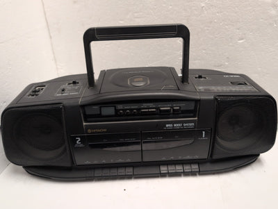 🔥 HITACHI BASS BOOST SYSTEM CX-W300 RADIO-CD- 2 CASSETTE PLAYERS (READ) -