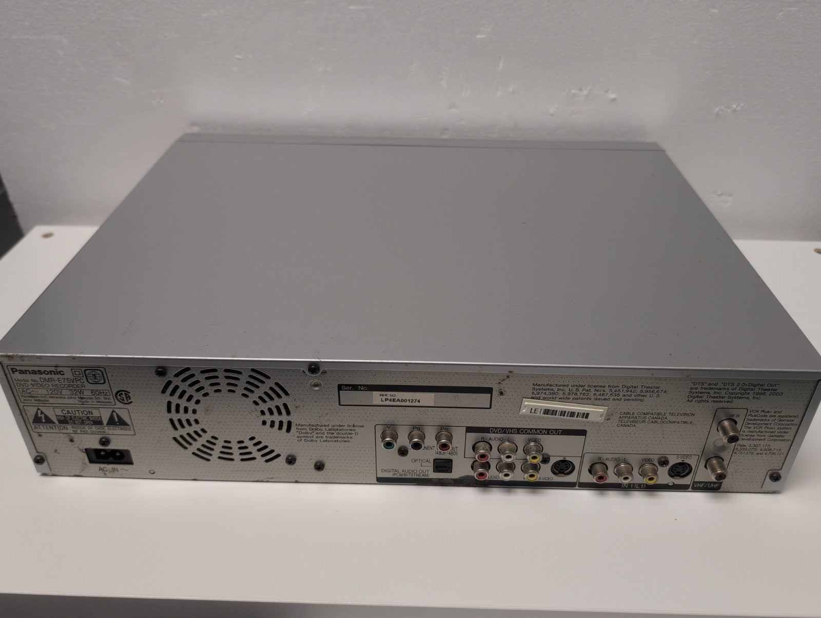 🔥 Panasonic DMR-E75V DVD Recorder VHS VCR Combo Silver TESTED (NO Remote) -