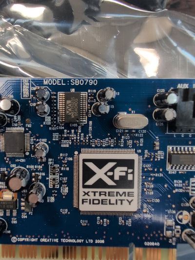 New Creative Labs Sound Blaster SB0790 X-Fi 7.1 Channel Audio PCI Sound Card -