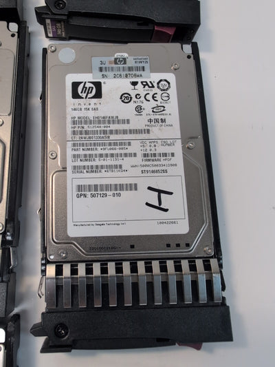7x HP 512744-001 507129-009 512544-004 2.5" 146GB 15K RPM 6Gb SAS Hard Drive -