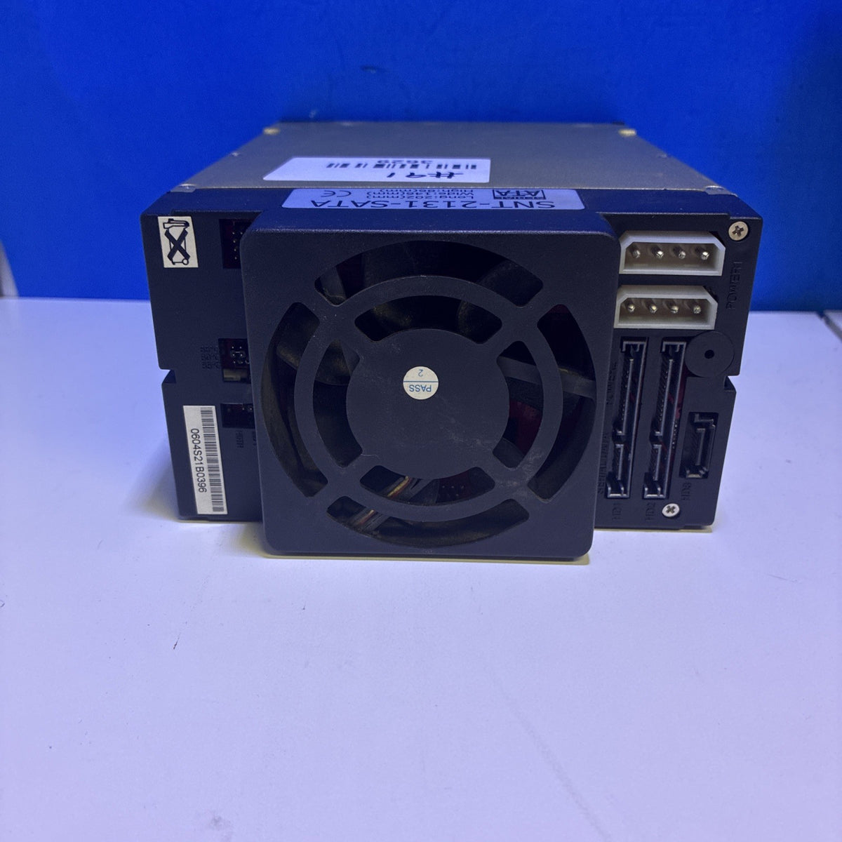 🔥 SNT-2131-SATA Serial ATA Hard Drive Enclosure Tray Gold/Black with Fan