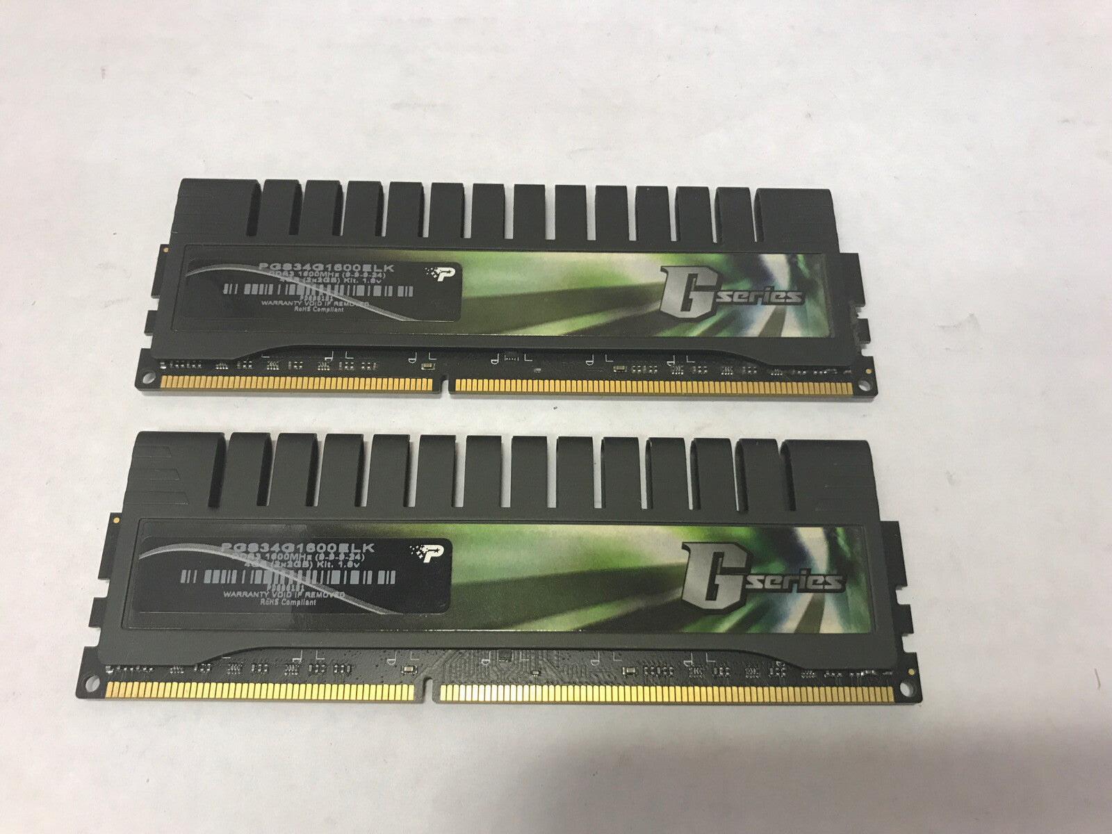 4GB (2GBx2) Patriot G Series PC3-12800 1600mhz Non-ECC DDR3 PGS34G1600ELK Ram