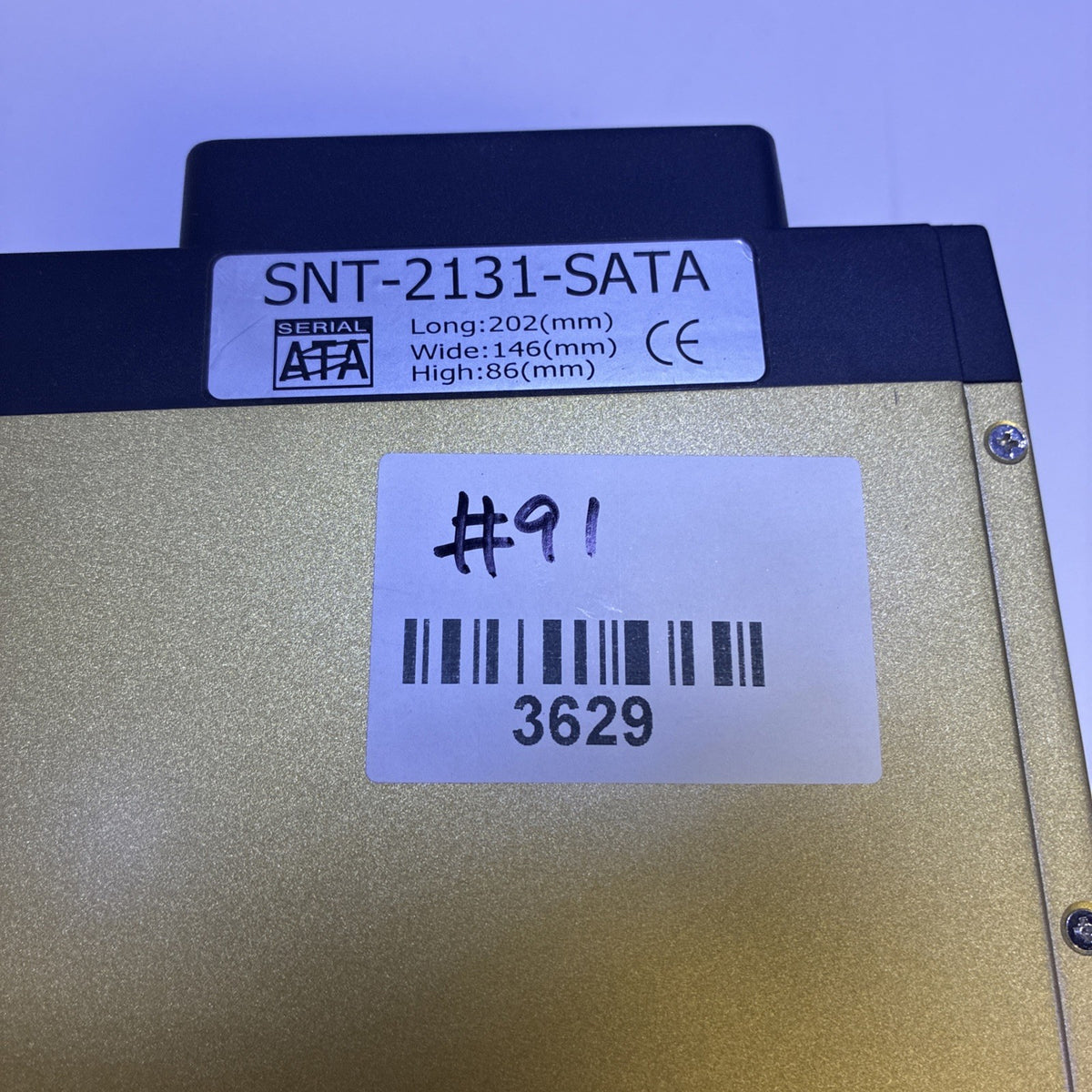 🔥 SNT-2131-SATA Serial ATA Hard Drive Enclosure Tray Gold/Black with Fan