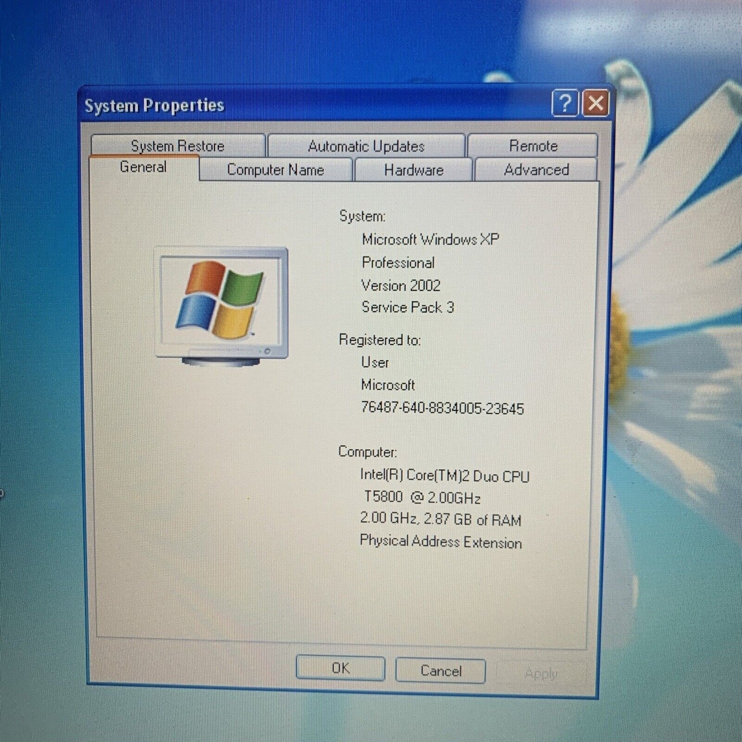 Toshiba Satellite L300D-04P 15.4” T5800 2GB RAM 160GB HD Windows XP SP3