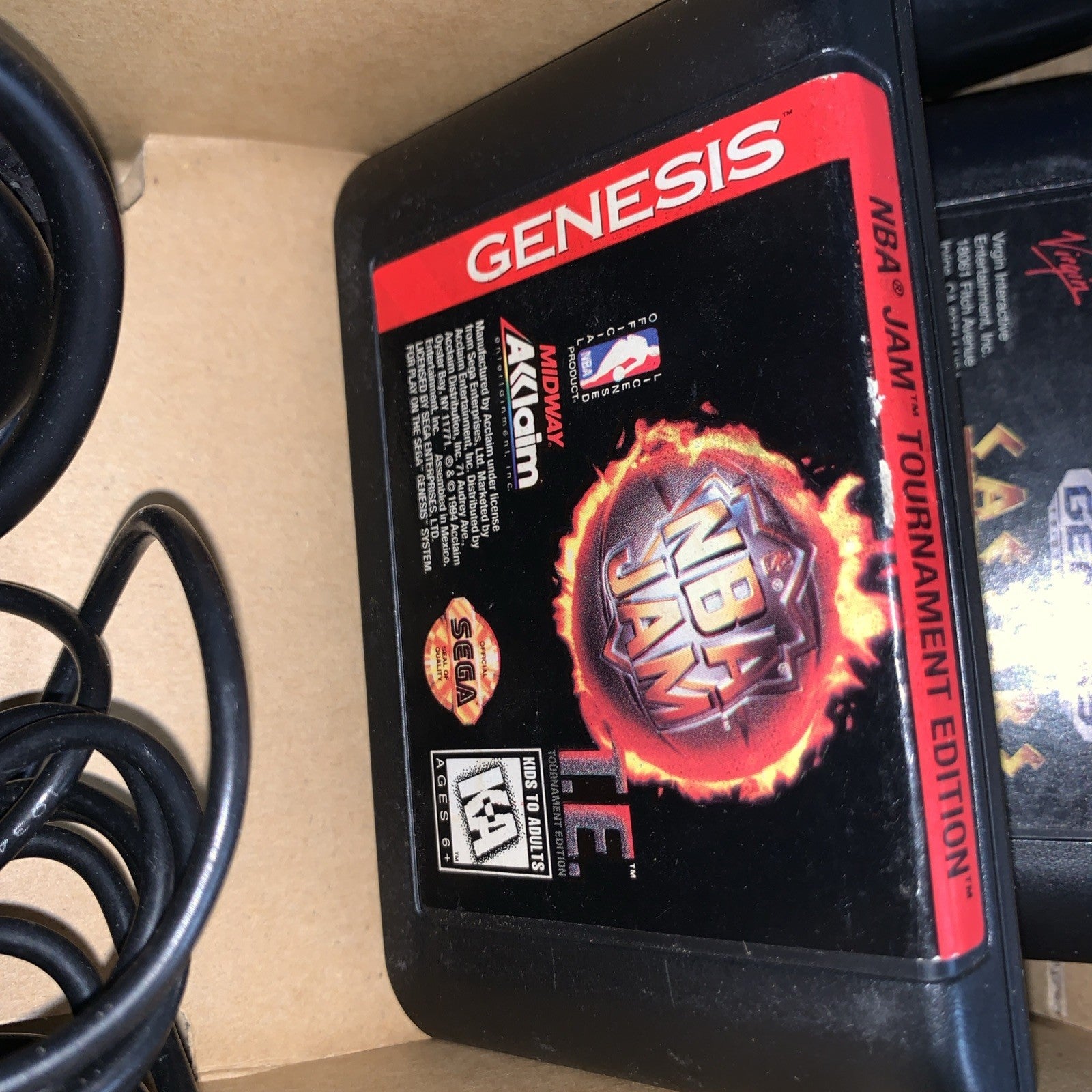 Sega Genesis MK-1631 Console Working 2 Controller 4 Game