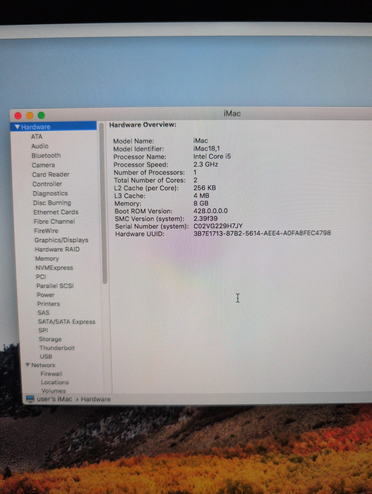 🎸 Apple iMac 21.5-inch 2017 A1418 Intel Core i5 2.3GHz 8GB RAM 1TB HDD Silver