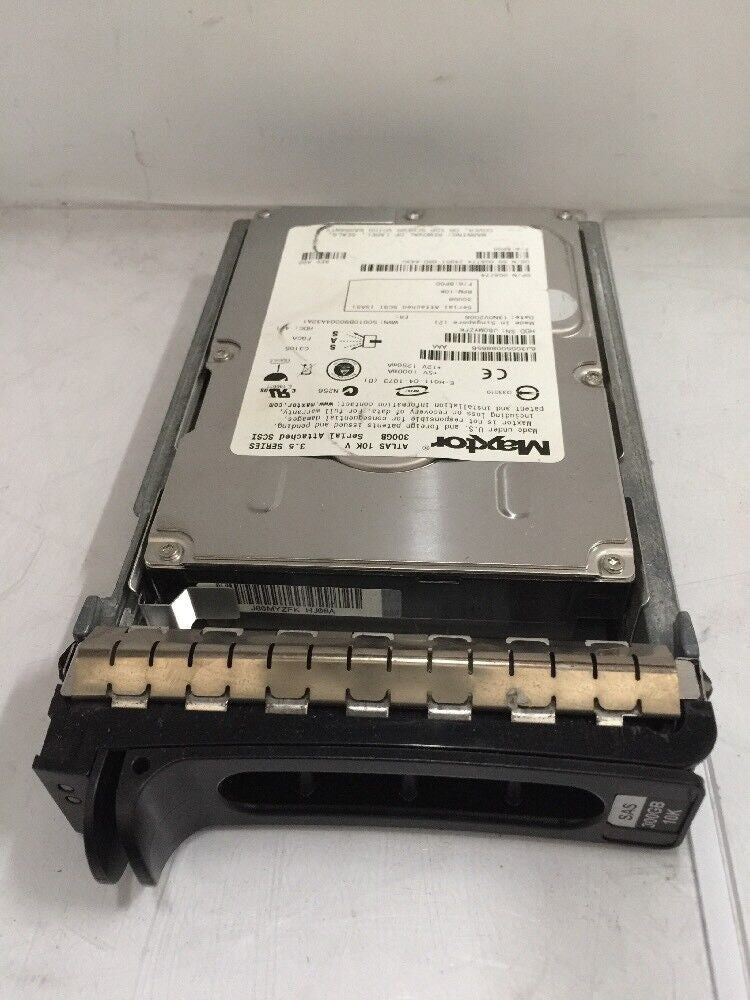 + LOT OF 3  G8774 Dell MAXTOR 300GB 10K SAS 3.5" Hard Drive 0G8774 W/ TRAY @@@