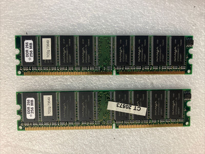 (2x 256MB) Nanya PC-2100U DDR-266MHz DIMM Desktop Memory RAM
