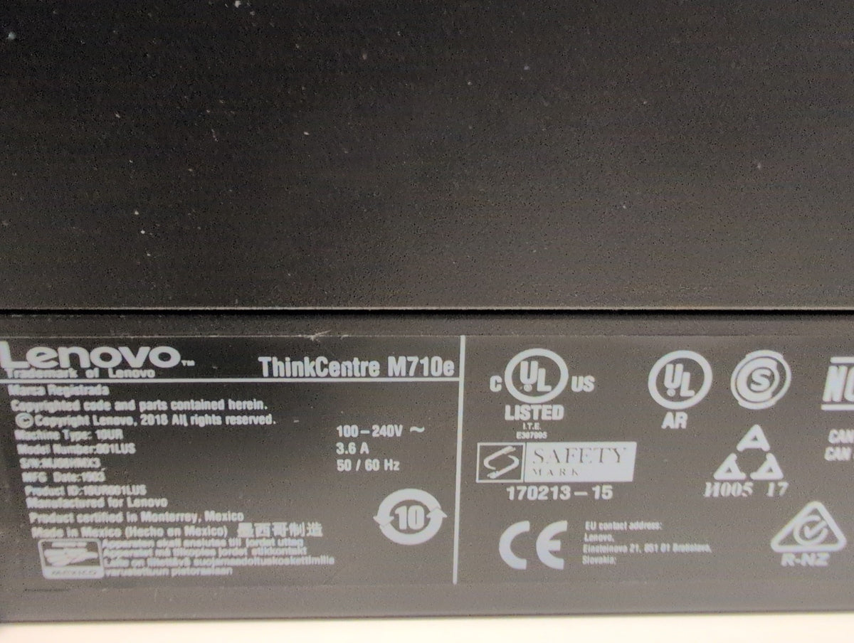 Lenovo ThinkCentre M710e 10UR001LUS SFF Desktop i5-7400 8GB RAM 1TB HDD Win 11 -