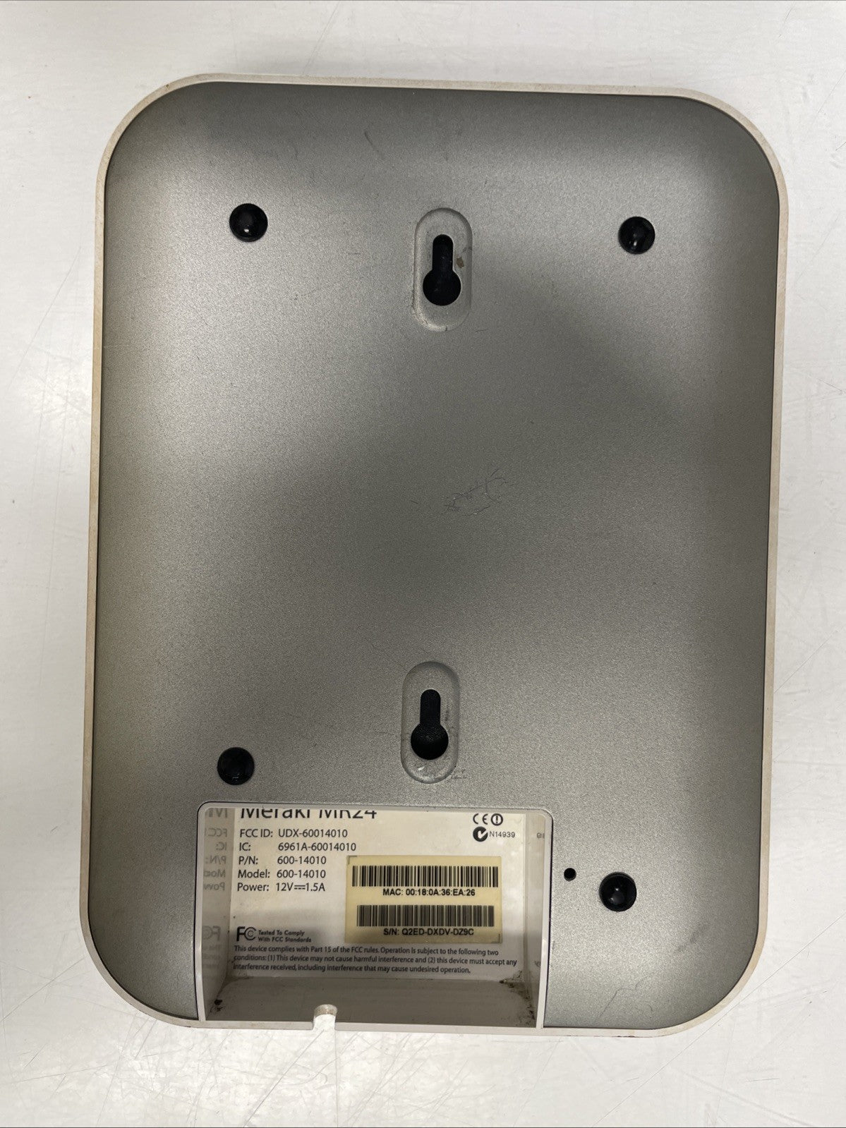Cisco Meraki MR24 Wireless AP Model 600-14010 no MOUNT no AC  +