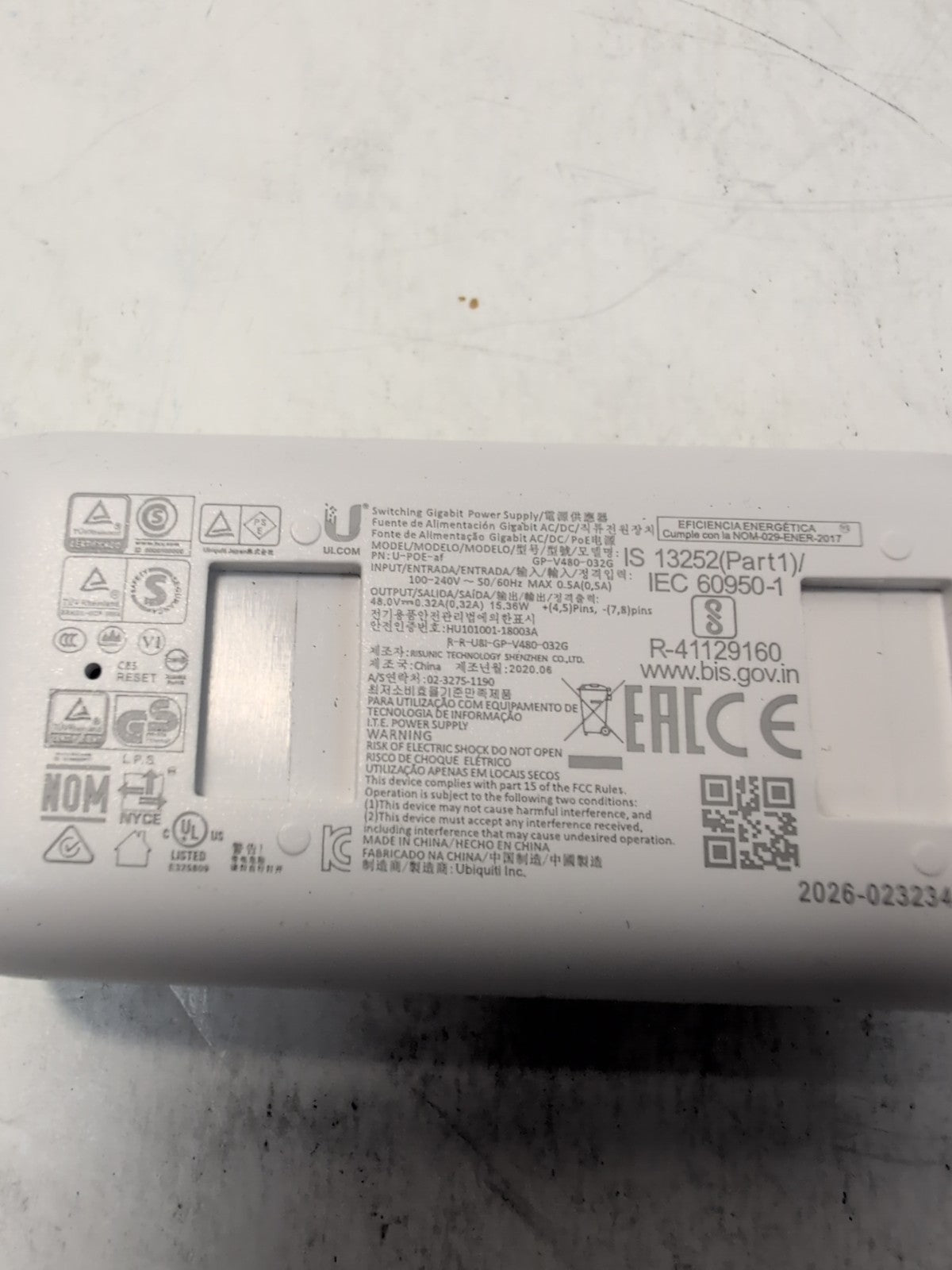 🔥 4x Ubiquiti U-PoE-AF PoE Injector Switching Power Supply GP-V480-032G -