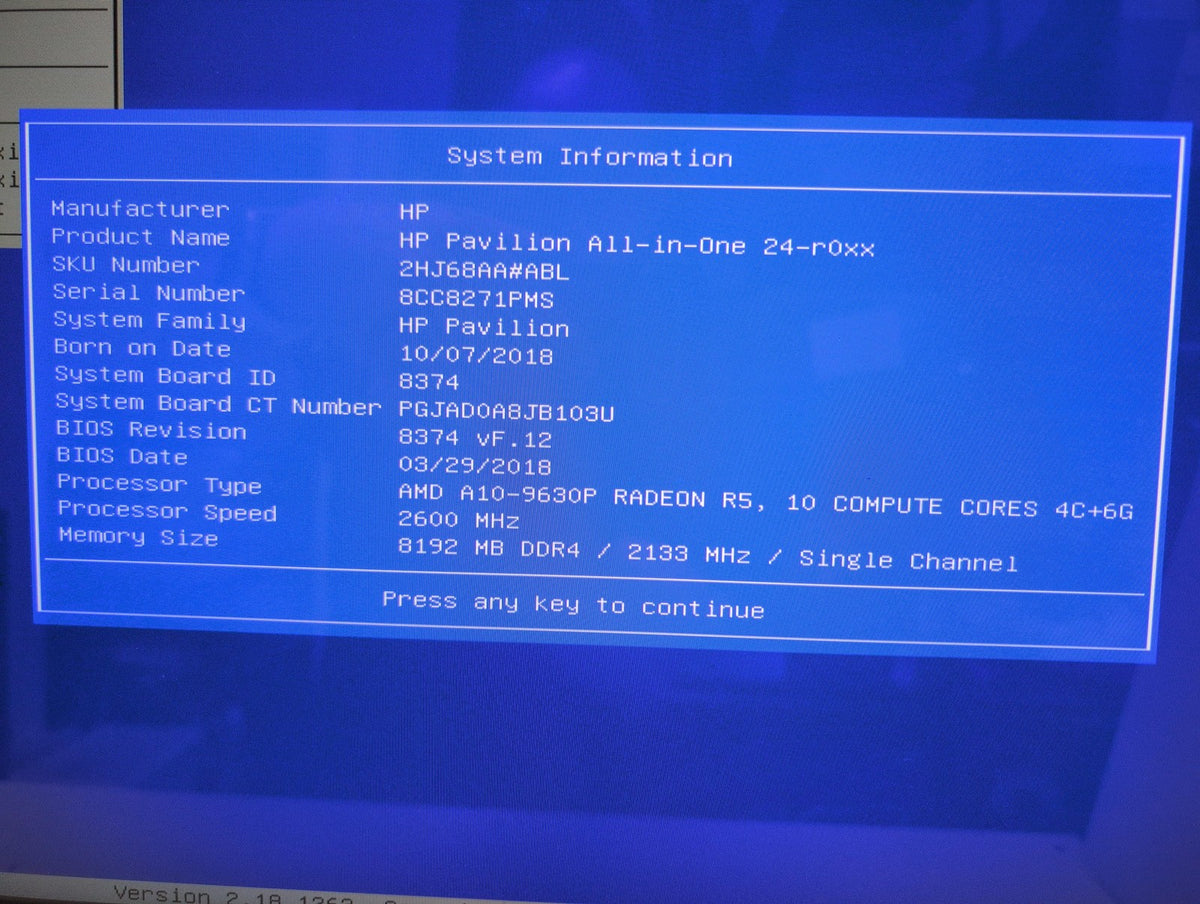 🎸 HP Pavilion 24-r029 24" AIO Desktop, AMD A10-9630P, 8GB RAM, 2TB HDD,Win10