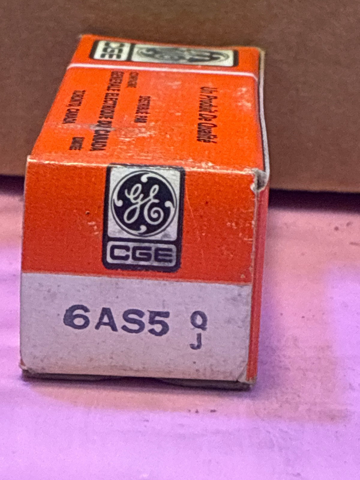 🔥 GE CGE 6AS5 Vacuum Tube in Original Box - NOS Candidate Vintage