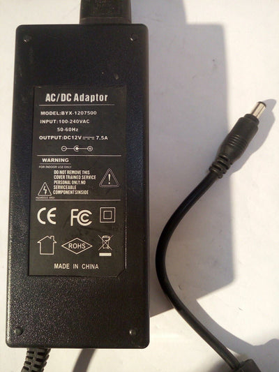 Lot of 5  AC/DC 12V 7.5A AC Power Adapters -