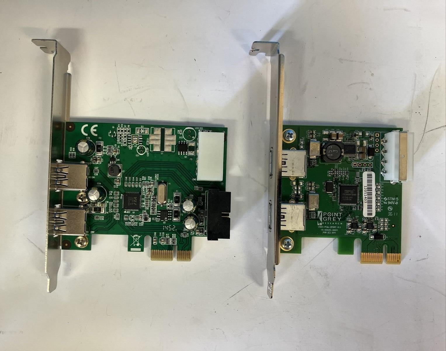 (Lot of 2) Mixed Model PCIe USB Port Expansion Card U3-PCIE2-2P01 / SD-PEX2012 ~