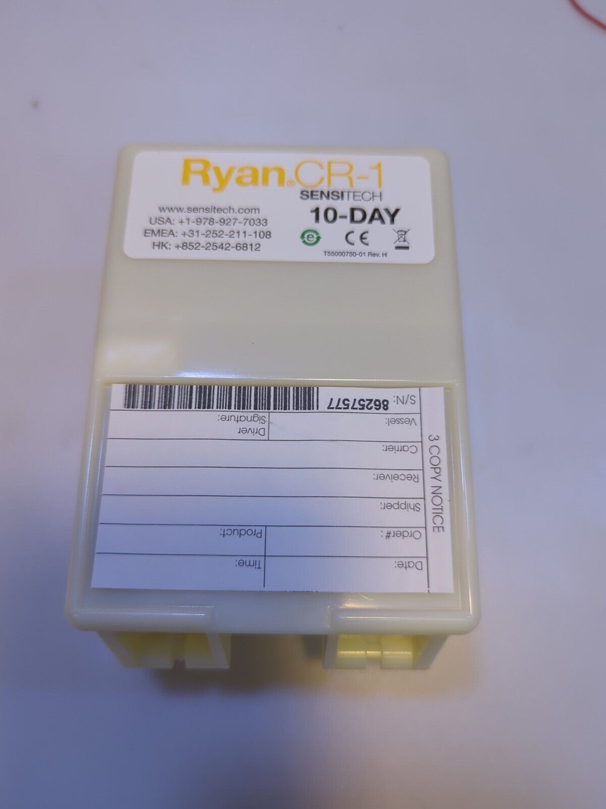- NEW 1x Sensitech Ryan CR-1 10-DAYS Strip Chart Temperature Recorder Logger 