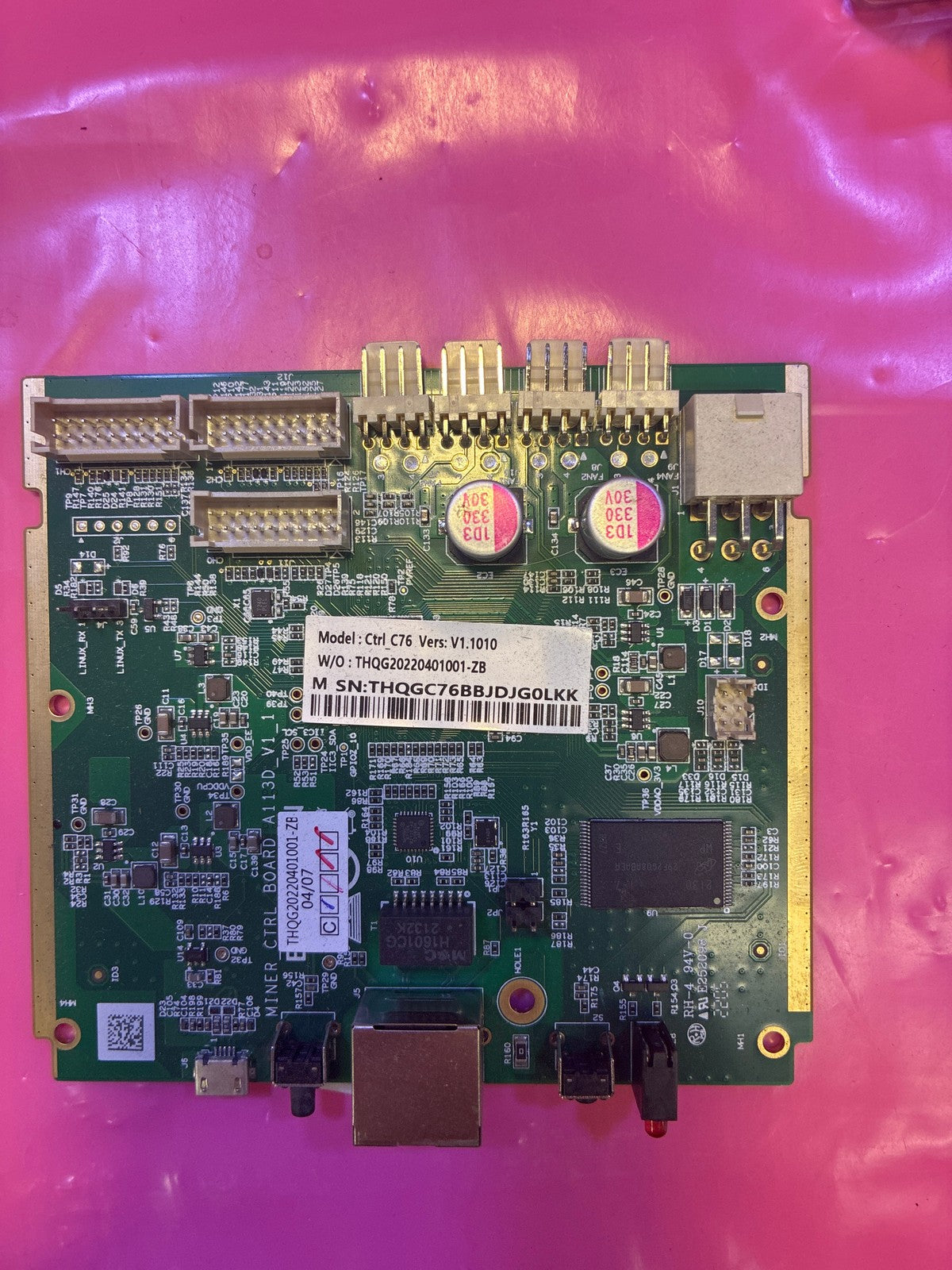 🔥 Miner Control Board Ctrl_C76 V1.1010 A113D_V1 Cryptocurrency Mining Part