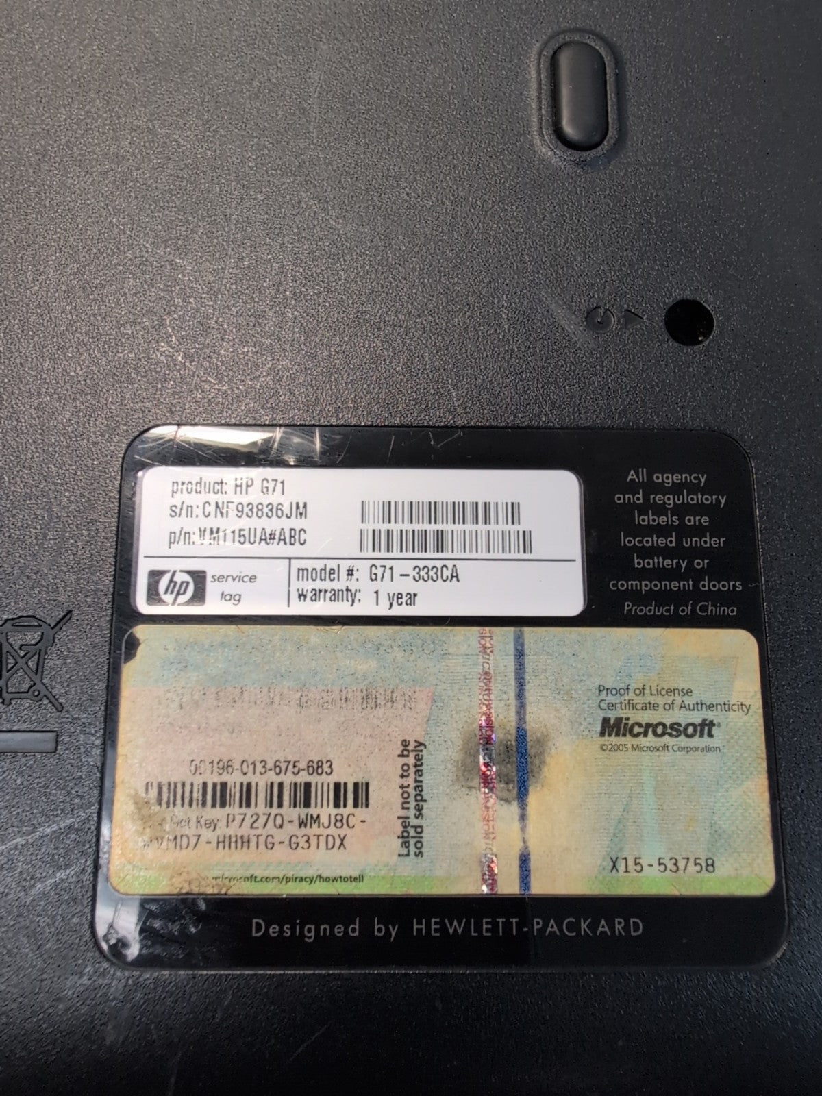 🔥 HP Laptop G71 17. 3" Laptop T4300 2.10GHz/4GB RAM/250GB HDD/WINXP  -
